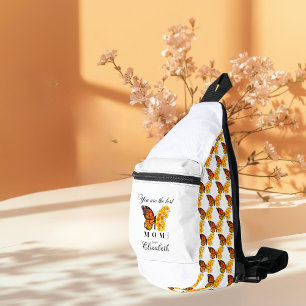 Florale Vlinder Gepersonaliseerde Slingtas Sling Bag