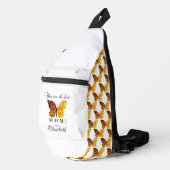 Florale Vlinder Gepersonaliseerde Slingtas Sling Bag (Rechterhoek)