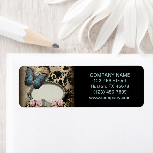  florale vlinder SPA Etiket (Insitu)