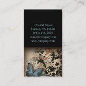  florale vlinder SPA Visitekaartje (Achterkant)