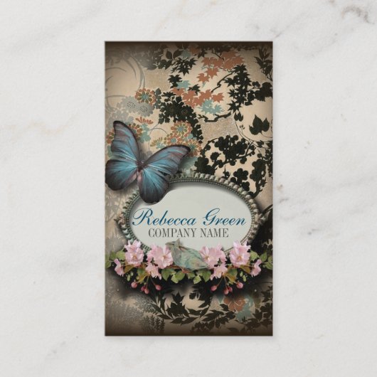  florale vlinder SPA Visitekaartje (Voorkant)