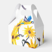 Florale vogelkunst, Gele zonnebloemen Bedankdoosjes (Achterkant)