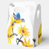 Florale vogelkunst, Gele zonnebloemen Bedankdoosjes (Geopend)