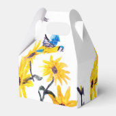 Florale vogelkunst, Gele zonnebloemen Bedankdoosjes (Voorkant Zijde)