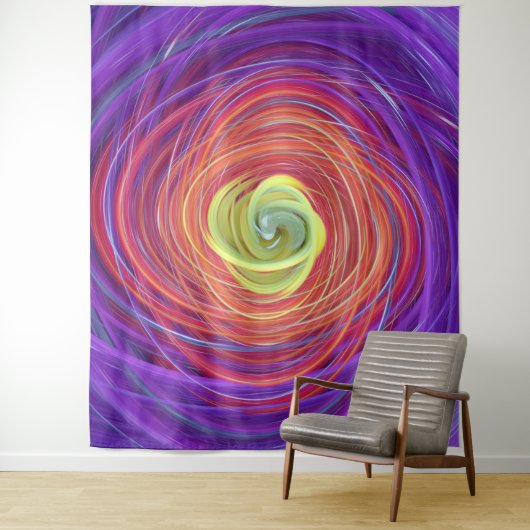 florale vortex wandkleed (In situ)