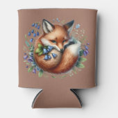 Florale Vos Botanische Bos Kunst Blikjeskoeler (Voorkant)