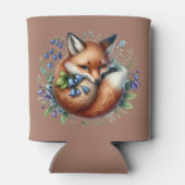Florale Vos Botanische Bos Kunst Blikjeskoeler (Achterkant)