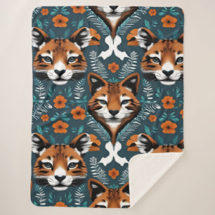 "Florale Vos Mirage" Sherpa Deken