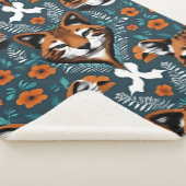 "Florale Vos Mirage" Sherpa Deken (3/4)