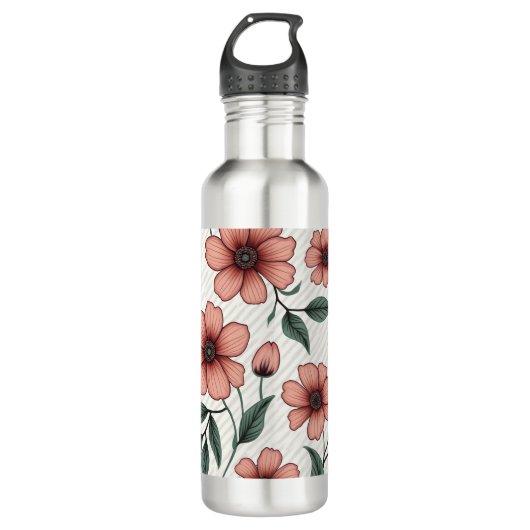 Florale waterfles waterfles  (Voorkant)