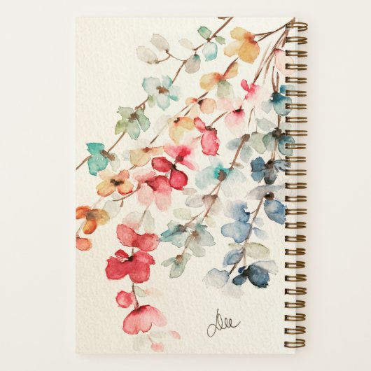 Florale waterval - Spiral Notitieboek (Achterkant)