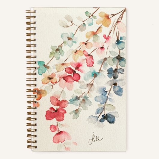 Florale waterval - Spiral Notitieboek (Voorkant)
