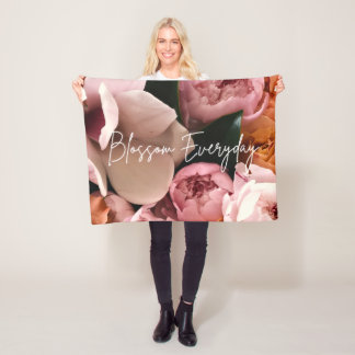 Florale Waterverf Botanische Kussen Fleece Deken
