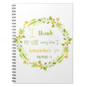 florale waterverf Christelijk bijbelbaar notitiebo Notitieboek (Voorkant)