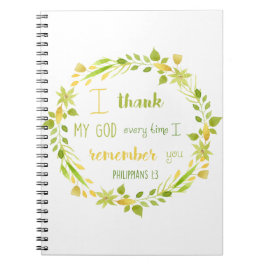 florale waterverf Christelijk bijbelbaar notitiebo Notitieboek