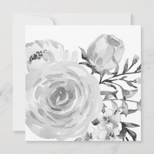  florale waterverf dank u het ontwerp bedankkaart (Achterkant)