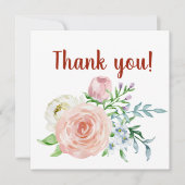 florale waterverf dank u het ontwerp bedankkaart (Voorkant)