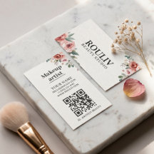 Florale Waterverf Make-up Artiest QR Code