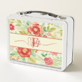 florale waterverf monogram elegant (Achterkant)