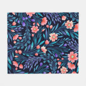 Florale waterverf naadloos. fleece deken (Voorkant (Horizontaal))