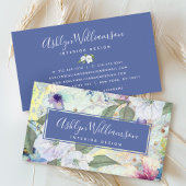  florale waterverf script visitekaartje