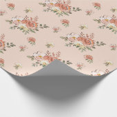 Florale Waterverf van 30 x 6' Wrappingpapier Cadeaupapier (Hoek)