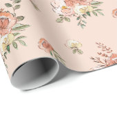 Florale Waterverf van 30 x 6' Wrappingpapier Cadeaupapier (Rol Hoek)