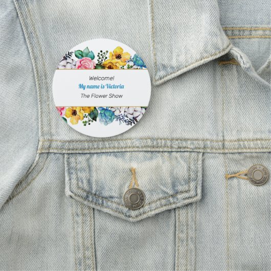 Florale Waterverven Naamplaatje (In situ)