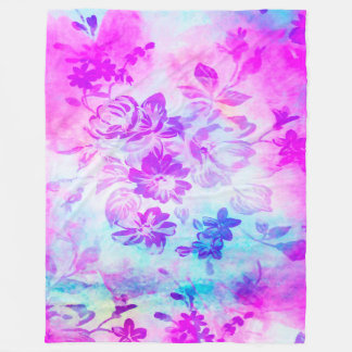 Florale Waterverven schilderen Fleece Deken