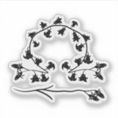 Florale Weegschaal astrologie Sticker (Voorkant)