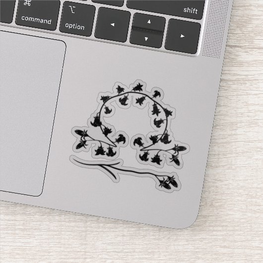 Florale Weegschaal astrologie Sticker (Detail)