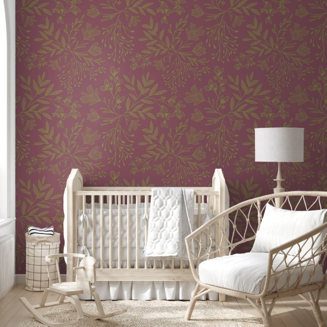Florale Weide Dromen Botanicals Behang (Kinderen)