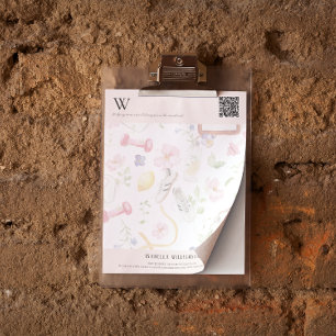 Florale Wellness QR-code & Branding Briefhoofd