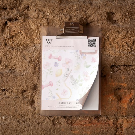 Florale Wellness QR-code & Branding Briefhoofd