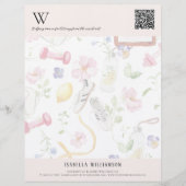 Florale Wellness QR-code & Branding Briefhoofd (Voorkant)