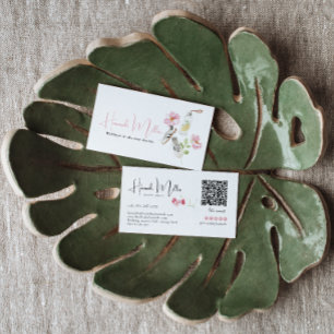 Florale Welzijn Vrouwelijke Gezondheid & Fitness Q Visitekaartje