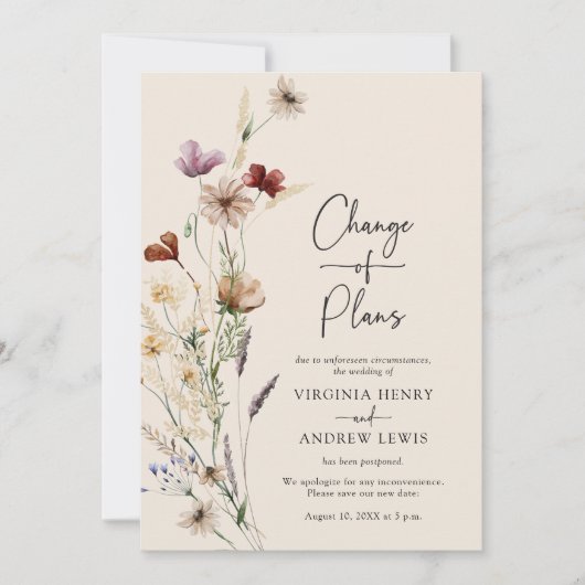 Florale wijziging van de plannen kaart (Voorkant)