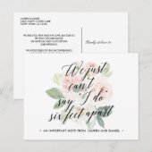 Florale wijziging van plannen uitgesteld tot geann aankondigingskaart (Voorkant / Achterkant)