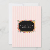 Florale wilde bloemen en babybijentjes kaart (Achterkant)