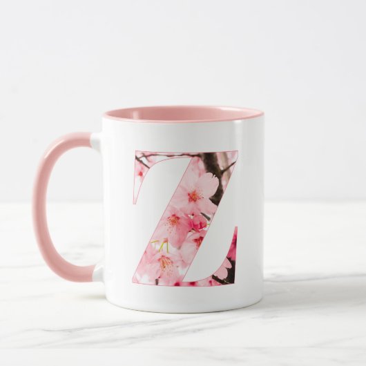 Florale Z Initialen Mok | Gepersonaliseerde Naam & (Links)