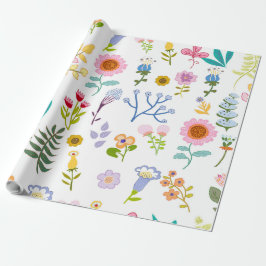 florale zomer botanische achtergrond cadeaupapier