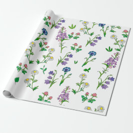 florale zomer botanische achtergrond cadeaupapier