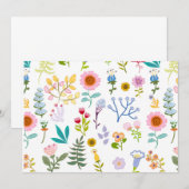 florale zomer botanische achtergrond verpakkingspa kaart (Voorkant / Achterkant)