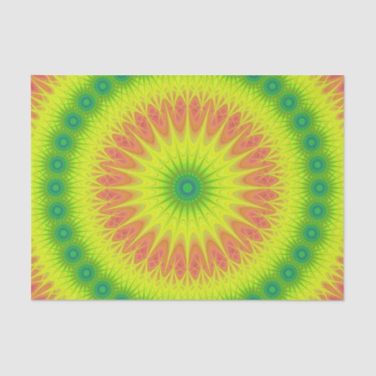 Florale zon tissuepapier (Voorkant)