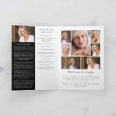 Florale zonnebloemen Foto's Folders Memorial Funer Programma (Binnen)