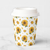 Florale zonnebloemen papieren bekers (Rechts)