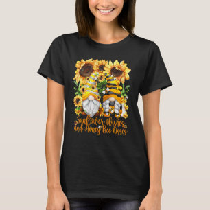 Florale zonnebloempit voor vrouwen met een kattenh t-shirt