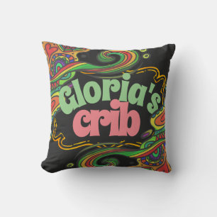 Florale zwendelkunst vintage 60s 70s retrowerppijp kussen