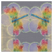 Floralen en libellen stof (Close Up)