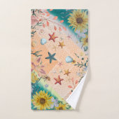 Floralen, koralen en schelpen bad handdoek (Handdoek)